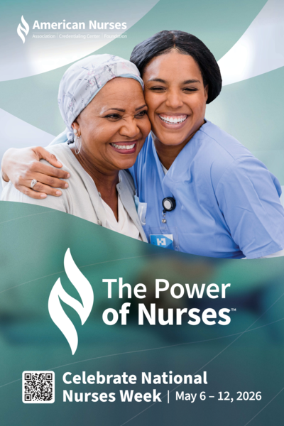 A patient and a nurse huging