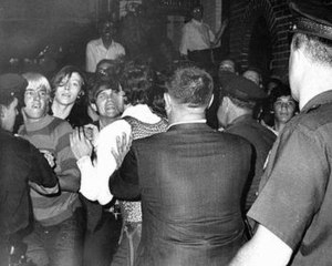 photograph taken during the first night of the riots, Stonewall 1969